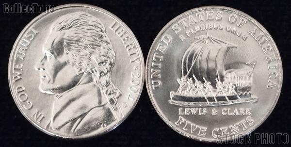 Jefferson Nickel KEELBOAT Design from Westward Journey Series (2004) One Coin Brilliant Uncirculated Condition