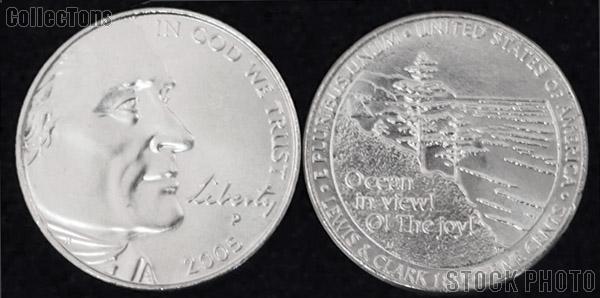 Jefferson Nickel OCEAN VIEW Design from Westward Journey Series (2005) One Coin Brilliant Uncirculated Condition