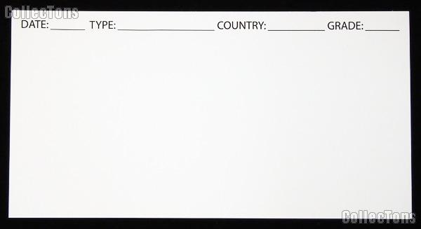 Currency Filing Cards - Pack of 25 Modern Size