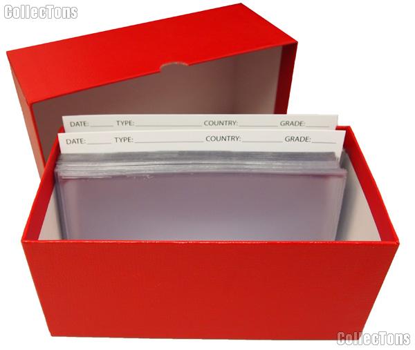 Currency Filing System - Modern Size with Filing Cards, Sleeves, Storage Box