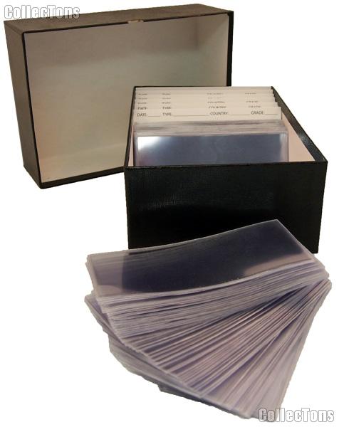 Currency Filing System - Modern Size with Filing Cards, Sleeves, Large Storage Box