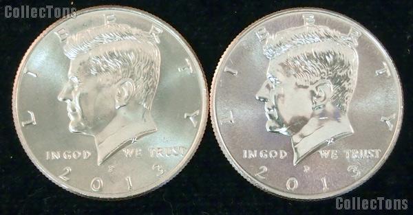 2013 P & D Kennedy Half Dollars GEM BU 2013 Kennedy Halves