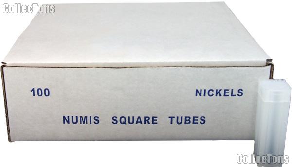 Coin Tube for NICKELS by Numis Square Plastic Coin Tube for 40 Nickels