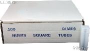 Coin Tube for DIMES by Numis Square Plastic Coin Tube for 50 Dimes