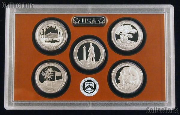 2013 National Parks Quarter Proof Set - 5 Coins