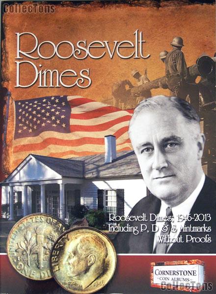 Roosevelt Dime Album by Cornerstone P D & S no Proofs