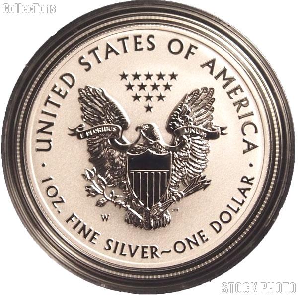 2013-W American Silver Eagle REVERSE PROOF Coin from US Mint Set in Capsule