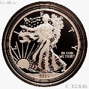 2013-W American Silver Eagle ENHANCED UNCIRCULATED Coin from US Mint Set in Capsule