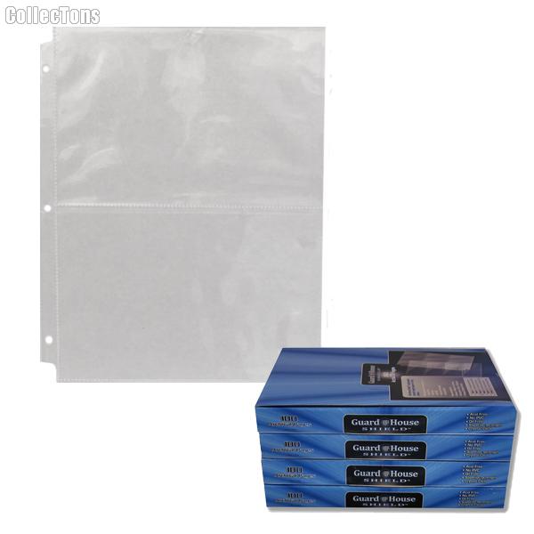 2 Pocket Archival Pages for Graded Currency by GuardHouse Shield - 10 Pack