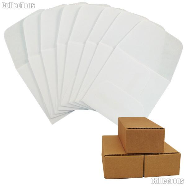 500 2x2 White Paper Coin Envelopes