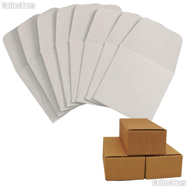 500 2x2 Grey Paper Coin Envelopes for Small Dollars