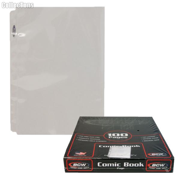 Comic Book Pages by BCW Box of 100 Pro Comic Book Protector Storage Pages