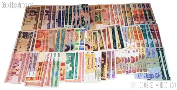 Mixed World Currency 100 Foreign Notes