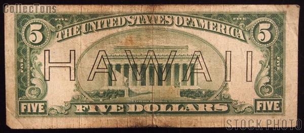Five Dollar Bill Hawaii Note Brown Seal US Currency