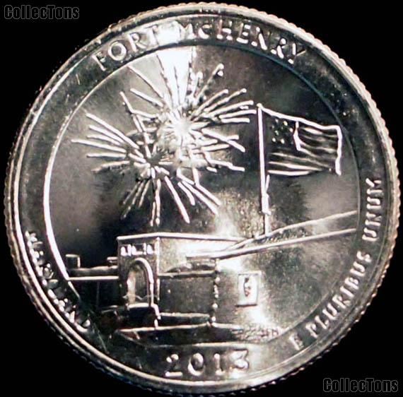 2013-D  Maryland Fort McHenry National Monument and Historic Shrine  National Park Quarter GEM BU America the Beautiful