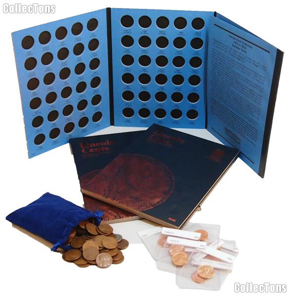Lincoln Cents Coin Collecting Starter Set with Folders and Coins