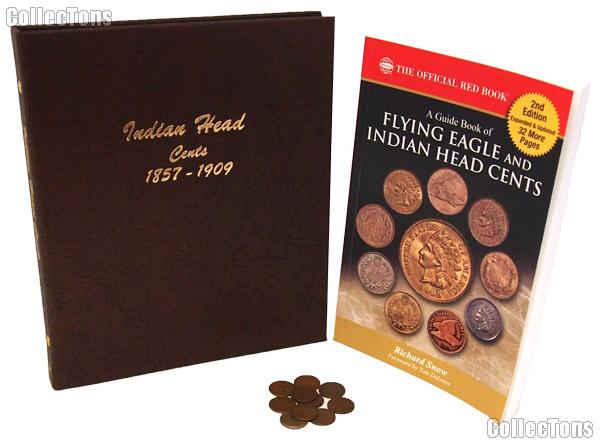 Indian Head Cents Coin Collecting Starter Set with Album, Book, and Coins