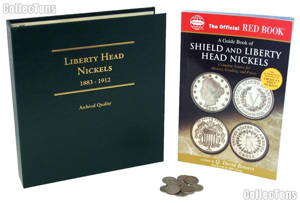 Liberty Head V Nickels Coin Collecting Starter Set with Album, Book, and Coins