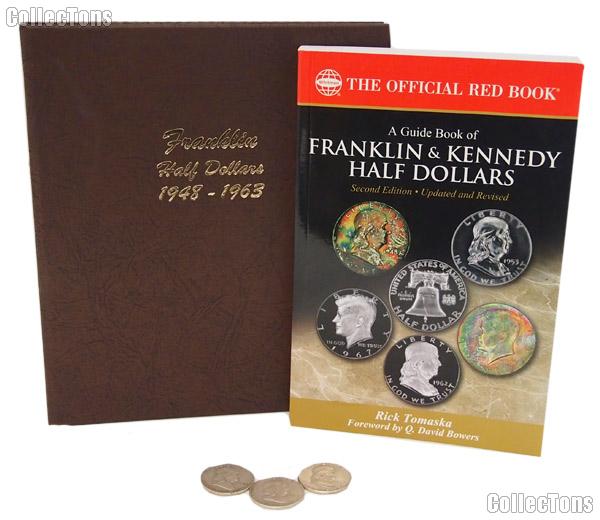 Franklin Half Dollar Coin Collecting Starter Set with Album, Book, and Coins