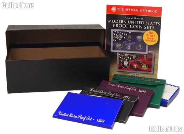 U.S. Mint Proof Set Coin Collecting Starter Set with Storage Box, Book, and Coins