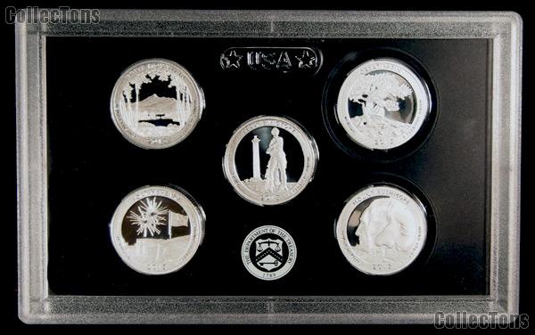 2013 National Parks SILVER Quarter Proof Set - 5 Coins