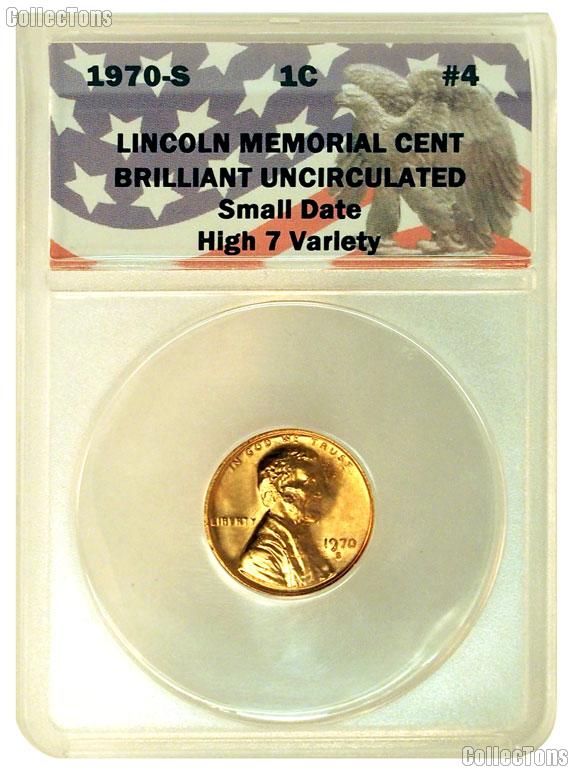 CollecTons Keepers #4: 1970-S Lincoln Memorial Cent SMALL DATE Certified in Exclusive ANACS Brilliant Uncirculated Holder