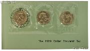 1980 BU Susan B. Anthony Souvenir Set - 3 Coin SBA PDS Set