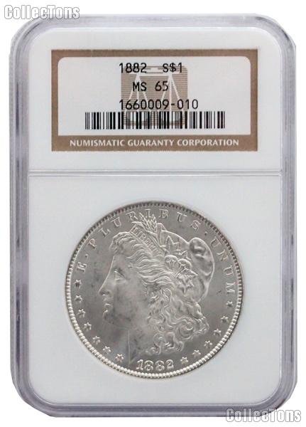 1882 Morgan Silver Dollar in NGC MS 65