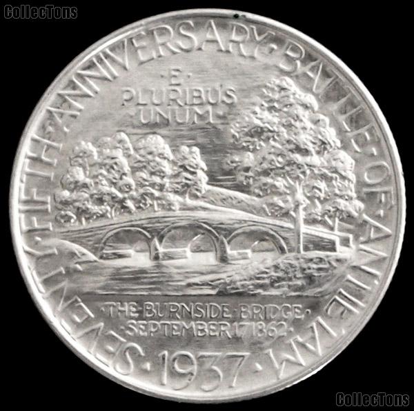 Battle of Antietam Anniversary Silver Commemorative Half Dollar (1937) in XF+ Condition