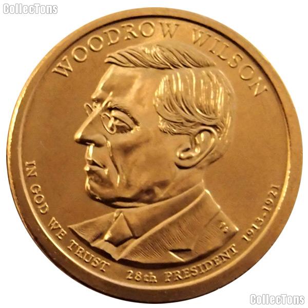 2013-P Woodrow Wilson Presidential Dollar GEM BU 2013 Wilson Dollar