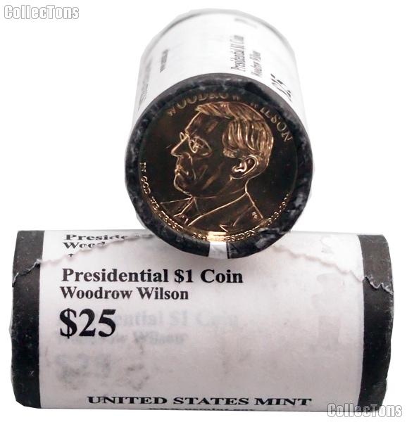 2013-P Woodrow Wilson Presidential Dollar Mint Roll GEM BU 2013 Wilson Dollars