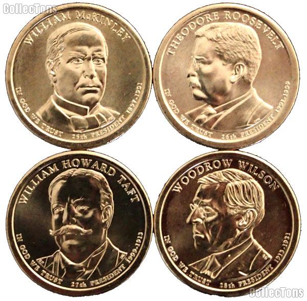2013 P & D Presidential Dollar Set BU Full Year Set of 8 Coins from Denver & Philadelphia Mints