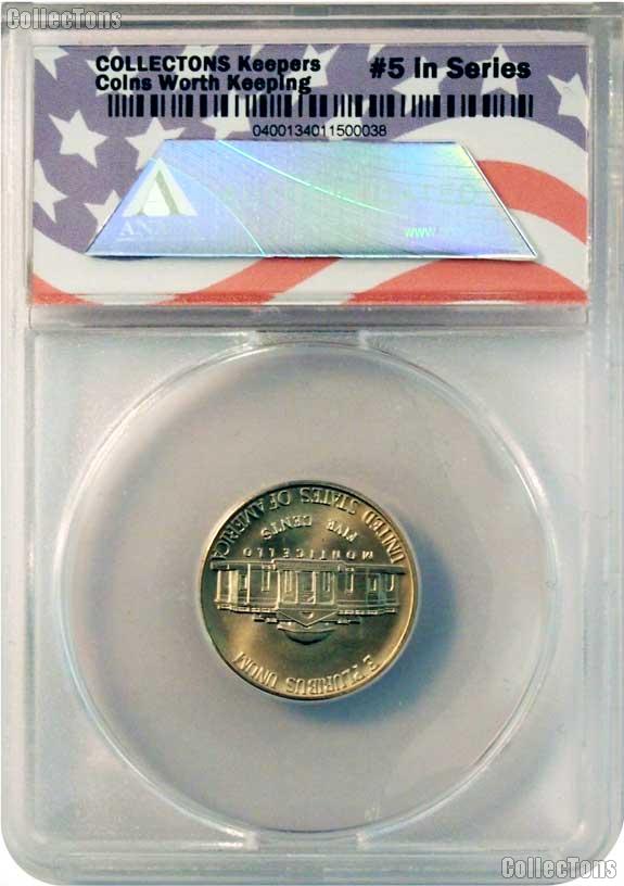 CollecTons Keepers #5: 1994-P Jefferson Nickel Special Uncirculated Matte Finish Certified in Exclusive ANACS Brilliant Uncirculated Holder