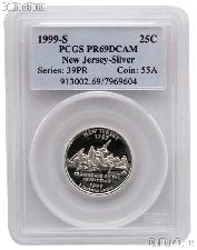 1999-S New Jersey PROOF Silver State Quarter in PCGS PR 69 DCAM