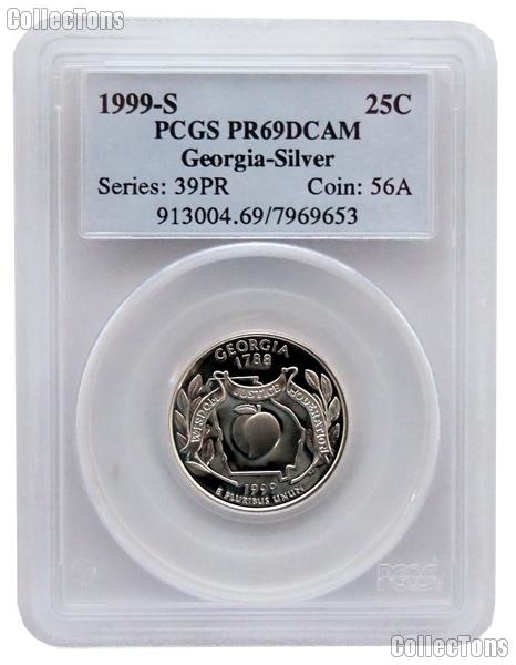1999-S Georgia PROOF Silver State Quarter in PCGS PR 69 DCAM