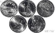 2013 National Park Quarters Complete Set Philadelphia (P) Mint  Uncirculated (5 Coins) NH, OH, NV, MD, SD