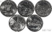 2010 National Park Quarters Complete Set Philadelphia (P) Mint  Uncirculated (5 Coins) AR, WY, CA, AZ, OR