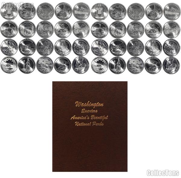 National Park Quarter Complete Set 2010-2013 P & D Quarters (40 Coins) in Dansco Album 7145