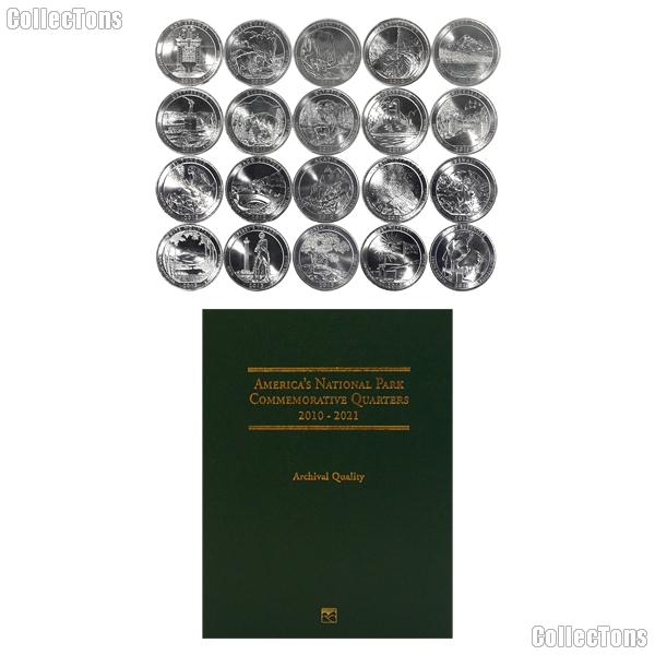 National Park Quarter Complete Set 2010-2014 (25 Coins) with Littleton Folder