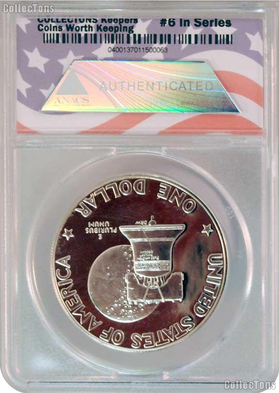 CollecTons Keepers #6: 1976-S Eisenhower Bicentennial Proof Silver Dollar Certified in Exclusive ANACS Gem Proof Holder