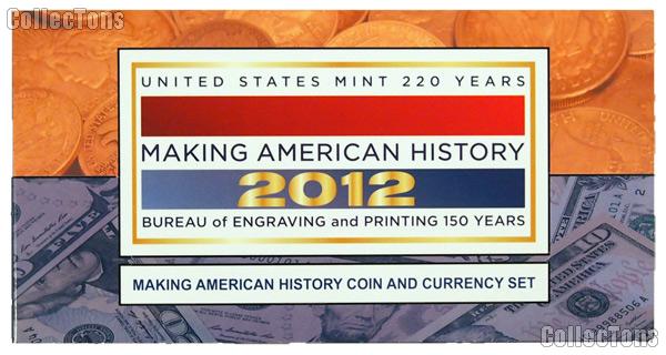 2012 Making American History US Mint & BEP Silver Eagle Coin and Currency Set