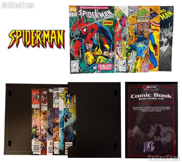 SPIDERMAN Comic Book Collecting Starter Set Kit with Stor-Folio Portfolio and Comics