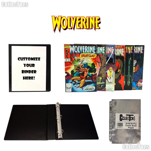 WOLVERINE Comic Book Collecting Starter Set Kit with Binder, Pages, and Comics