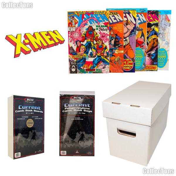 X-MEN Comic Book Collecting Starter Set Kit with Box, Boards, Bags, and Comics
