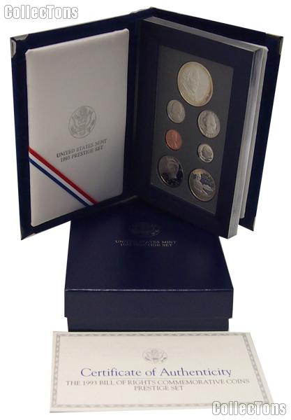 1993 Prestige Proof Set 7 Coins