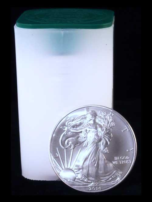2014 American Silver Eagle Dollar Roll BU Original Roll