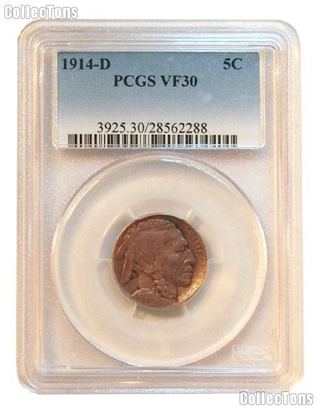 1914-D Buffalo Nickel in PCGS VF 30
