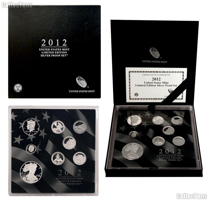 2012 LIMITED EDITION SILVER PROOF SET * 8 Coin U.S. Mint Proof Set