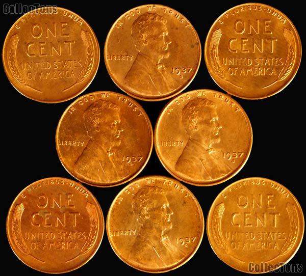1937-S Lincoln Wheat Cent in Uncirculated Condition from Original Roll