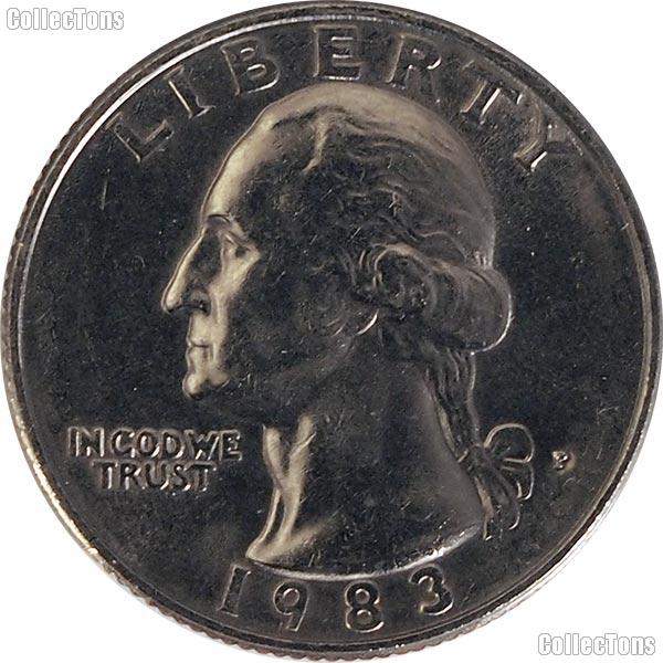 1983-P Washington Quarter Circulated Coin Good or Better